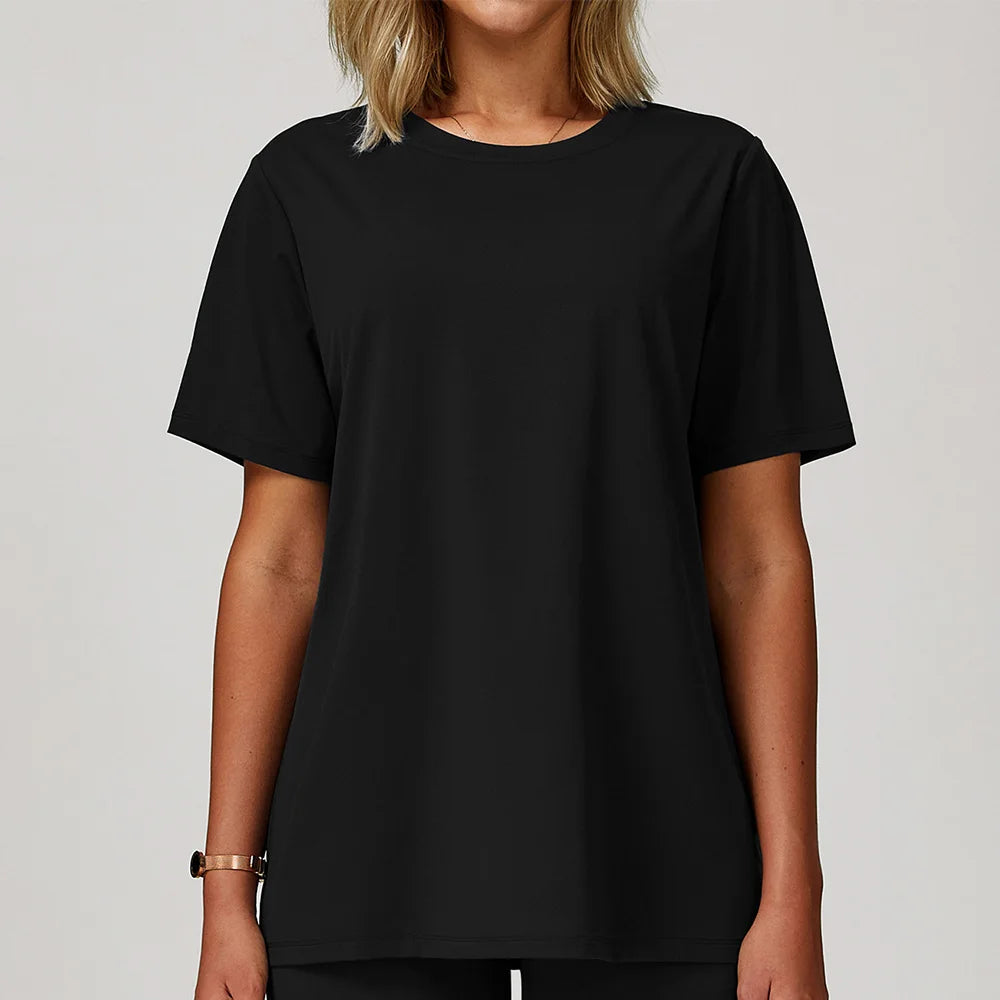 Loose Yoga Shirts Women Top Quick Dry Running Top Tights Push Up Workout Gym Clothes Female Short Sleeve Fitness Sports T-Shirts