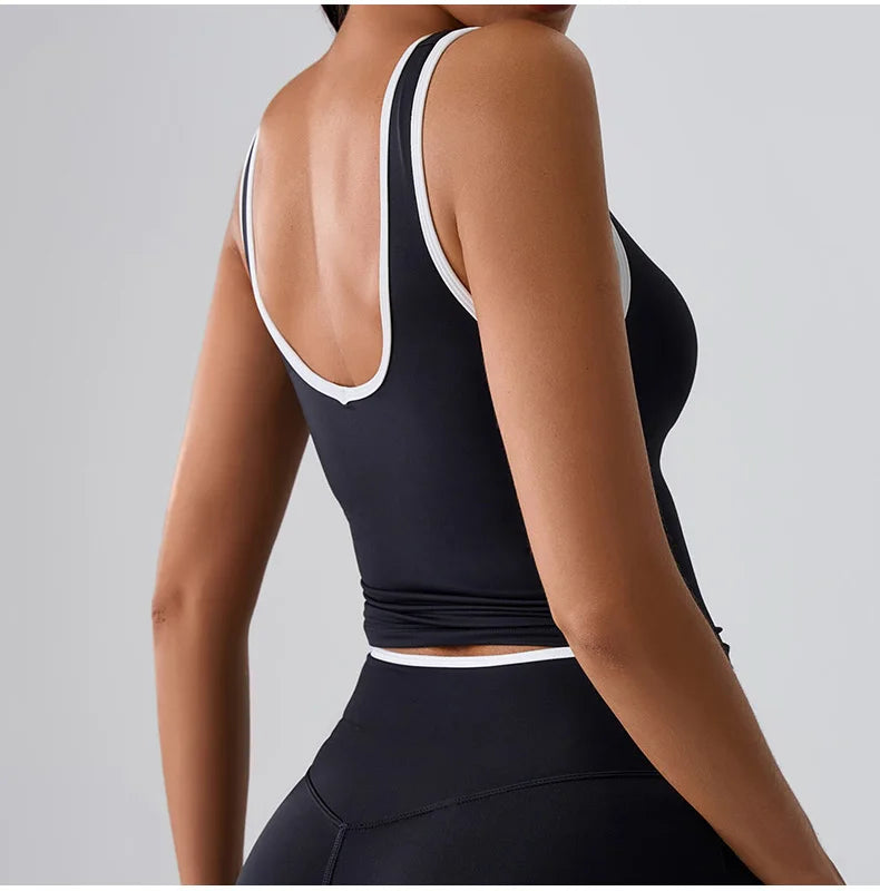 Workout Bra Fitness Yoga Bras Women Race Back Sports Bras Color Blocked Top Women Bra Sexy Breathable Underwear Women Gym Tops