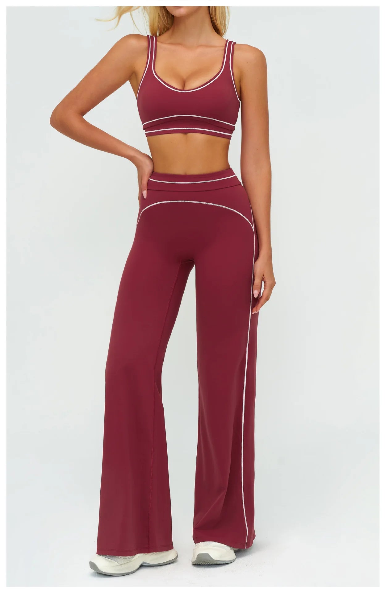 Women's Tracksuit Yoga Set 2PCS Sport Suit Gym Wear Workout Clothes Gym Outfits High Waist Legging Fitness Bra Set Sports Suits