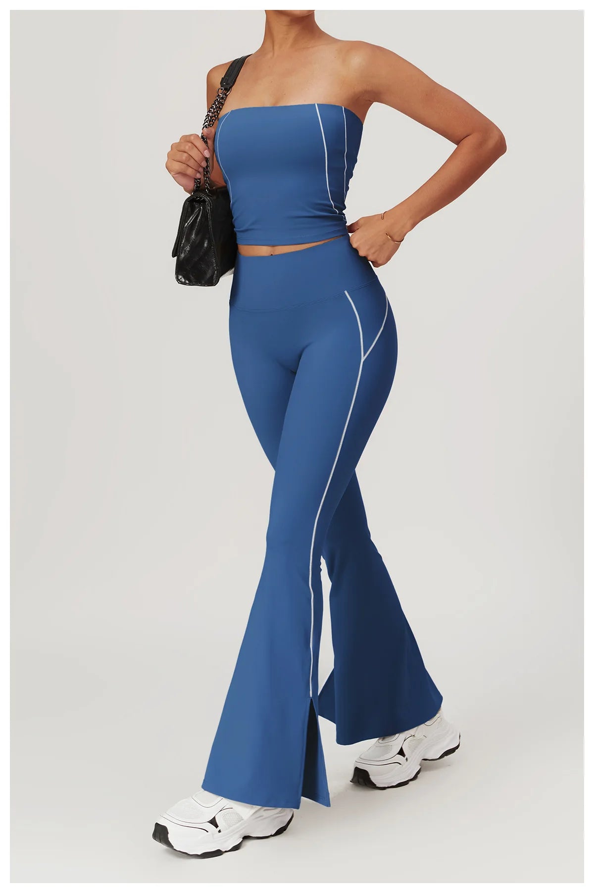 Yoga Flare Leggings Women Bell-bottoms Fitness Push Up High Waiste Wide Leg Workout Pants Gym Elastic Tights Exercise Sport Pant