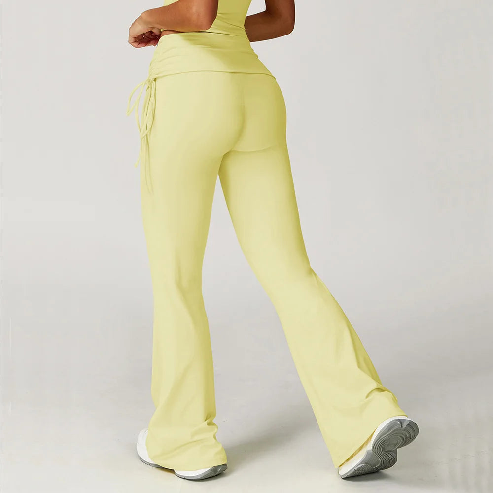 Yoga Bell-bottoms Gym Leggings Women Wide Leg Pants High Waist Booty Lifting Leggings Pants Women Sports Clothing Fitness Wear