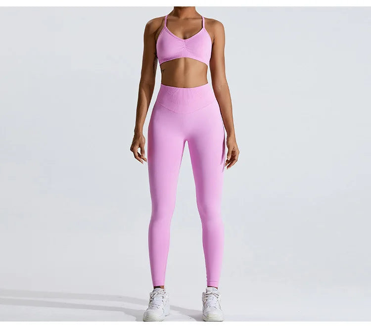 Women Sports Underwear Scrunch Push-up High Support Adjustable Thin Shoulder Strap Tank Fitness Top Seamless Workout Yoga Bras