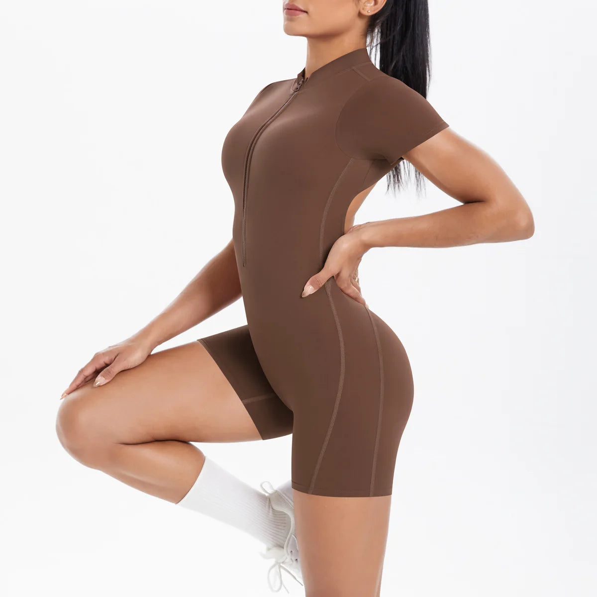 Gym Set Women Yoga Suit Sportswear Women Tracksuit Sports Jumpsuit Fitness Rompers Short Sleeves Push Up Set Workout Bodysuits