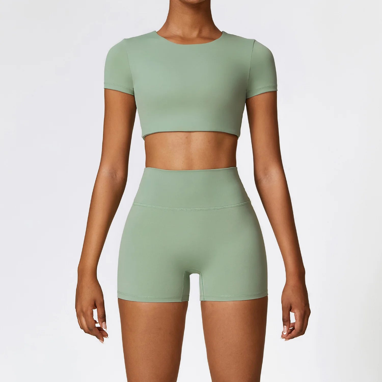 2/3PCS Yoga Set Women Workout Set Seamless Sportswear Gym Clothing Fitness Long Sleeve Crop Top High Waist Leggings Sports Suits