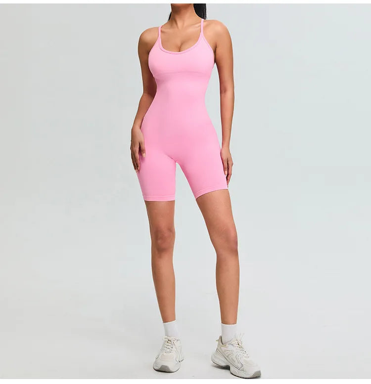 Women Gym Clothes Jumpsuit Fitness Rompers Suit Short Sets Sports Overalls for Woman Tracksuit Yoga Clothing Workout Sportswear