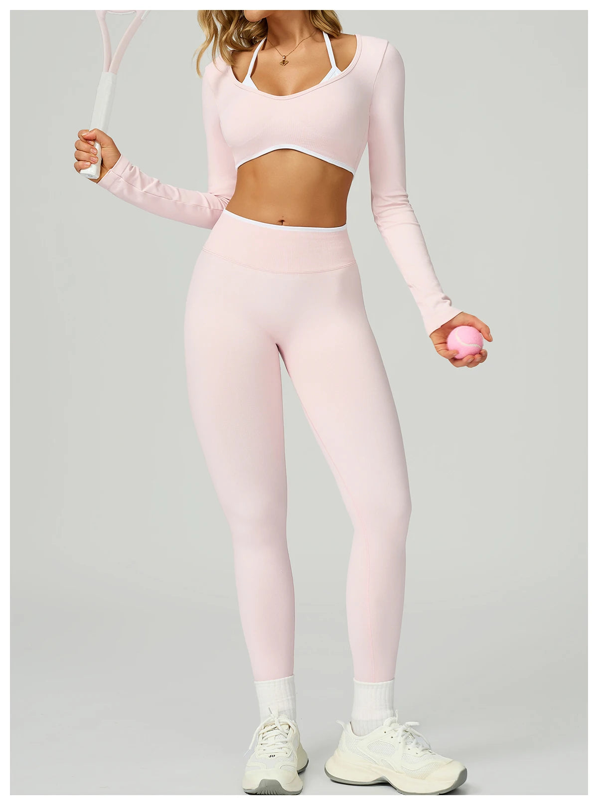 Seamless Yoga Long Sleeved Quick Dry T-Shirt Women Gym Top Women Fitness Sports Crop Top Ribbed Female Long Sleeve Yoga Clothing