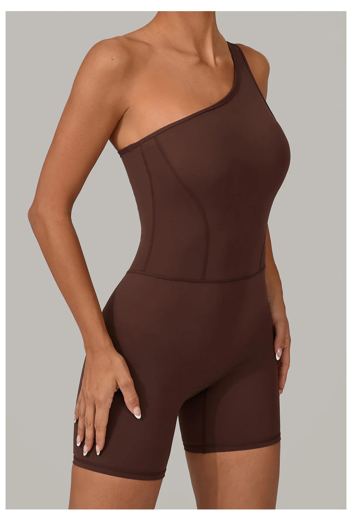One Shoulder Jumpsuit Women's Fitness Suit Short Sets Sports Overalls for Woman Tracksuit Yoga Clothing Gym Workout Sportswear