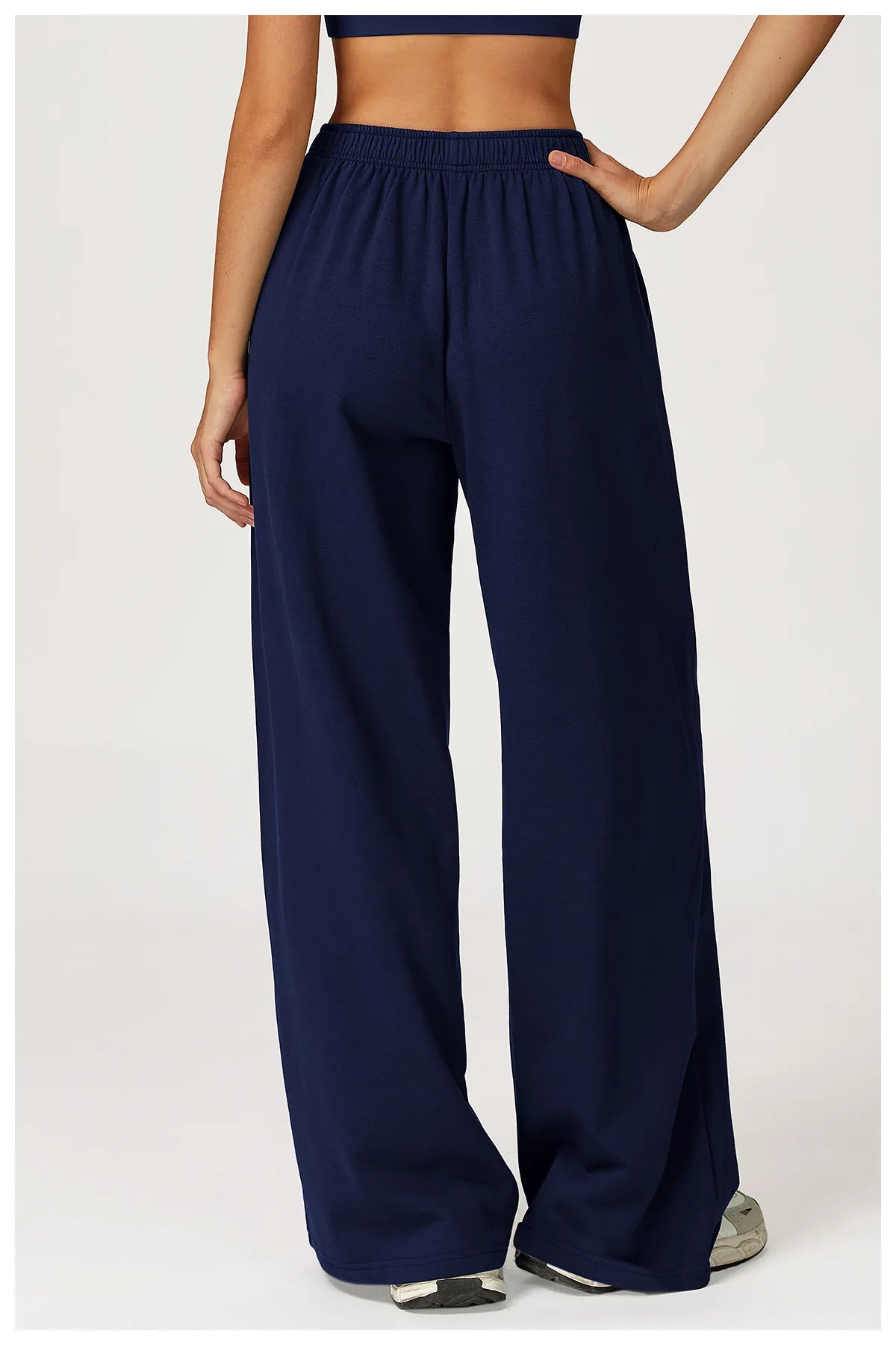 Winter High Waisted Long Sweatpants Women's Yoga Pants Wide Leg Straight Leg Loose Pants Outdoor Running Sports Sweatpants