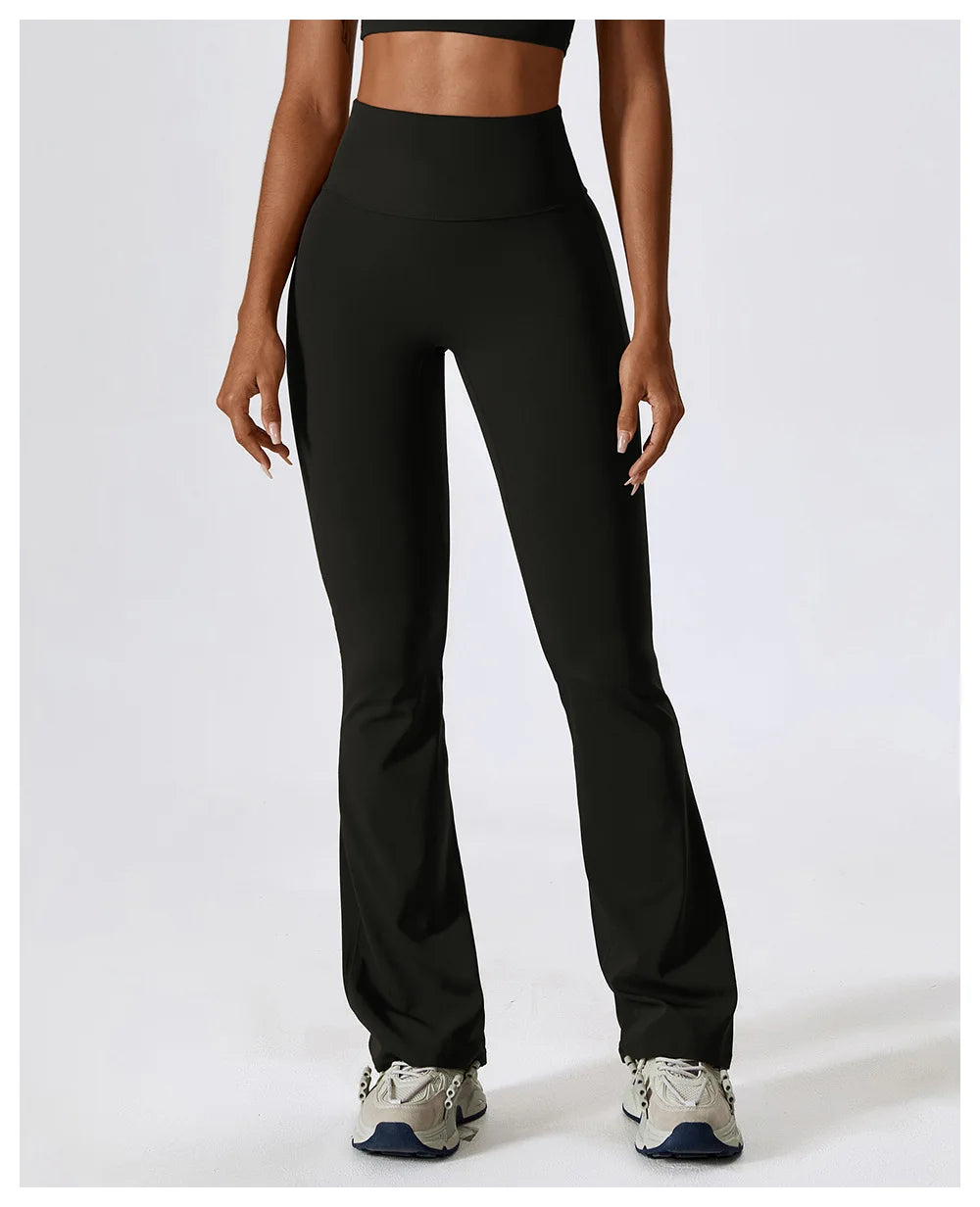Flare Leggings Yoga Pants Women High Waist Wide Leg Pant Women Gym Workout Fitness Sports Tight Flared Pant Latin Dance Trousers