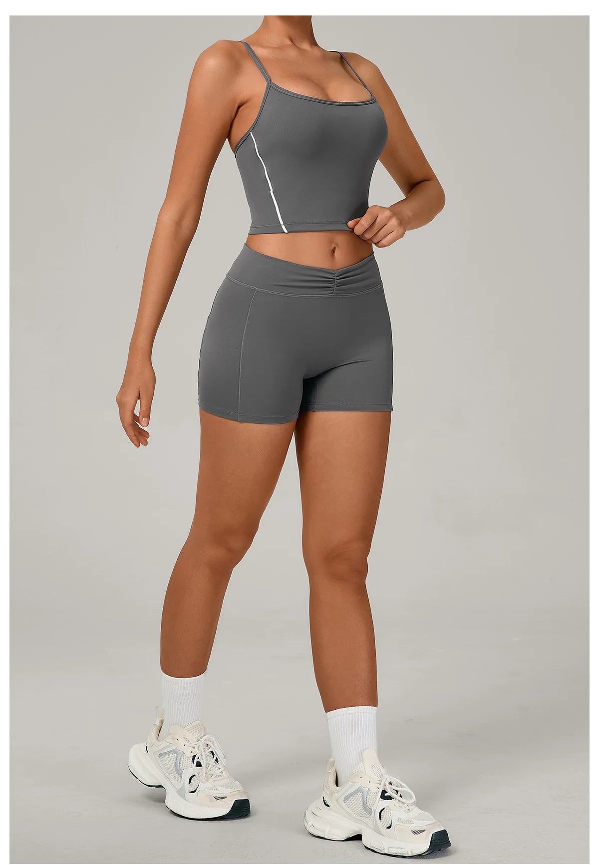 2 Pieces Yoga Sport Set Women Tracksuit Sports Bra Shorts Yoga Set Comfort Elastic Sportsuit Workout Outfit Fitness Gym Clothes