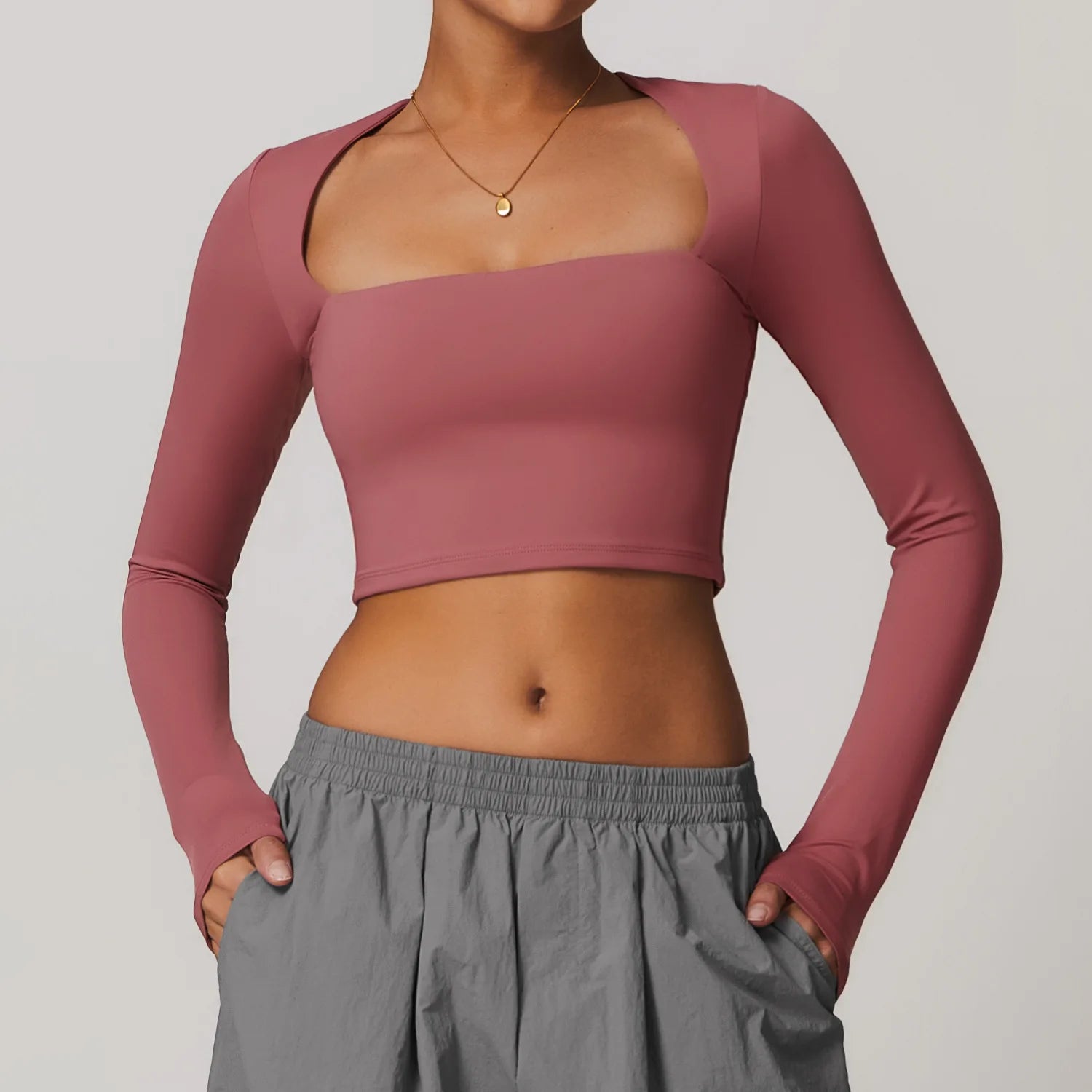 Women Yoga Long sleeved Women's Outdoor Running Fitness Wear T-shirt Sport Long Sleeved Yoga Shirt Gym Push Up Workout Top
