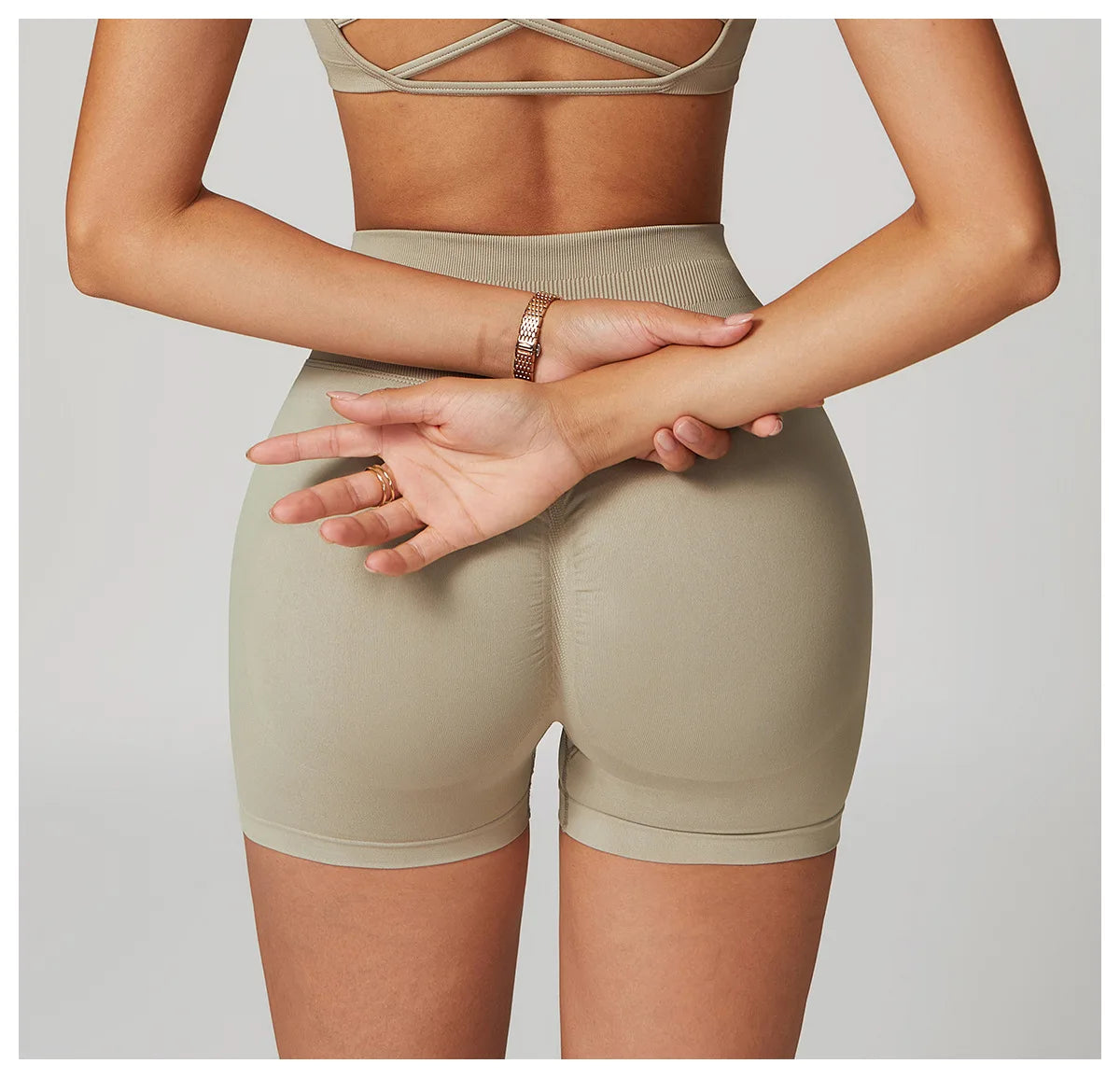 Ribbed Shorts for Women Yoga Shorts Push Up Booty Workout Gym Shorts Fitness High Waist Sports Short Seamless Women Clothing