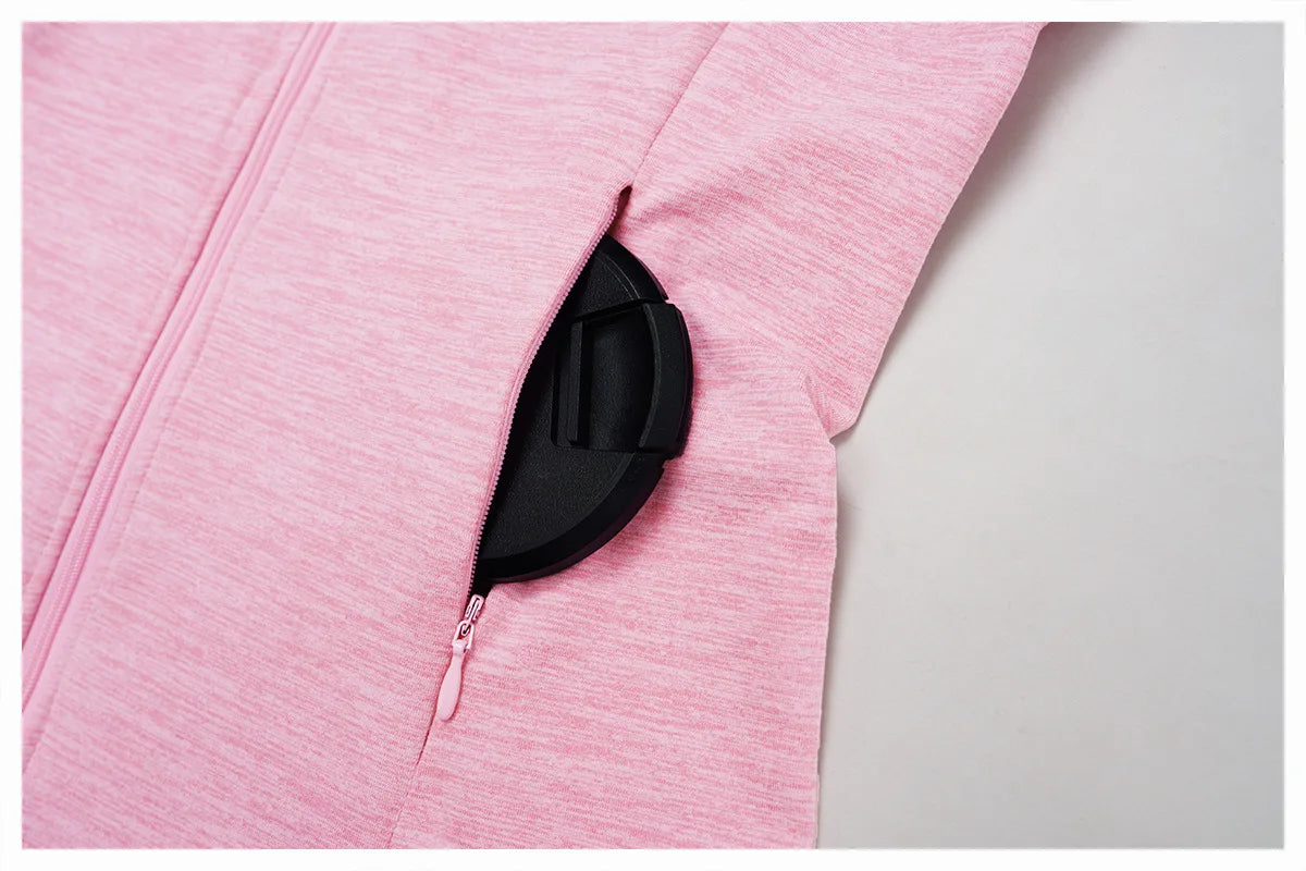 Zip Fitness Clothes Women Long Sleeve Sports Jacket Gym Clothes Woman Yoga Shirt Quick Dry Top Sunscreen Sportswear Yoga Clothes