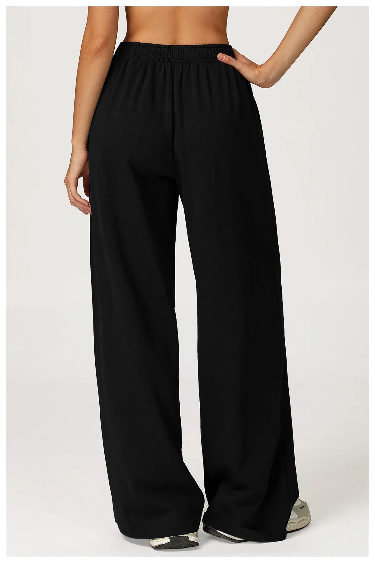 Winter High Waisted Long Sweatpants Women's Yoga Pants Wide Leg Straight Leg Loose Pants Outdoor Running Sports Sweatpants