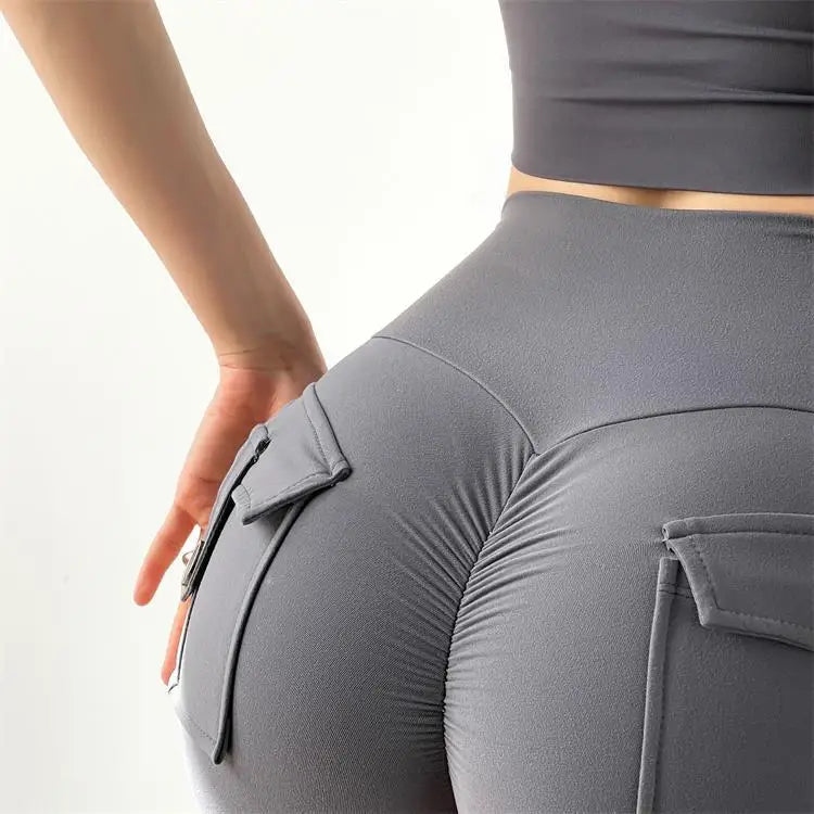 Summer Sports Shorts Pockets Women Gym Leggings Women Scrunch Butt Workout Shorts Cycling Shorts Push Up Yoga Pants Butt Shorts
