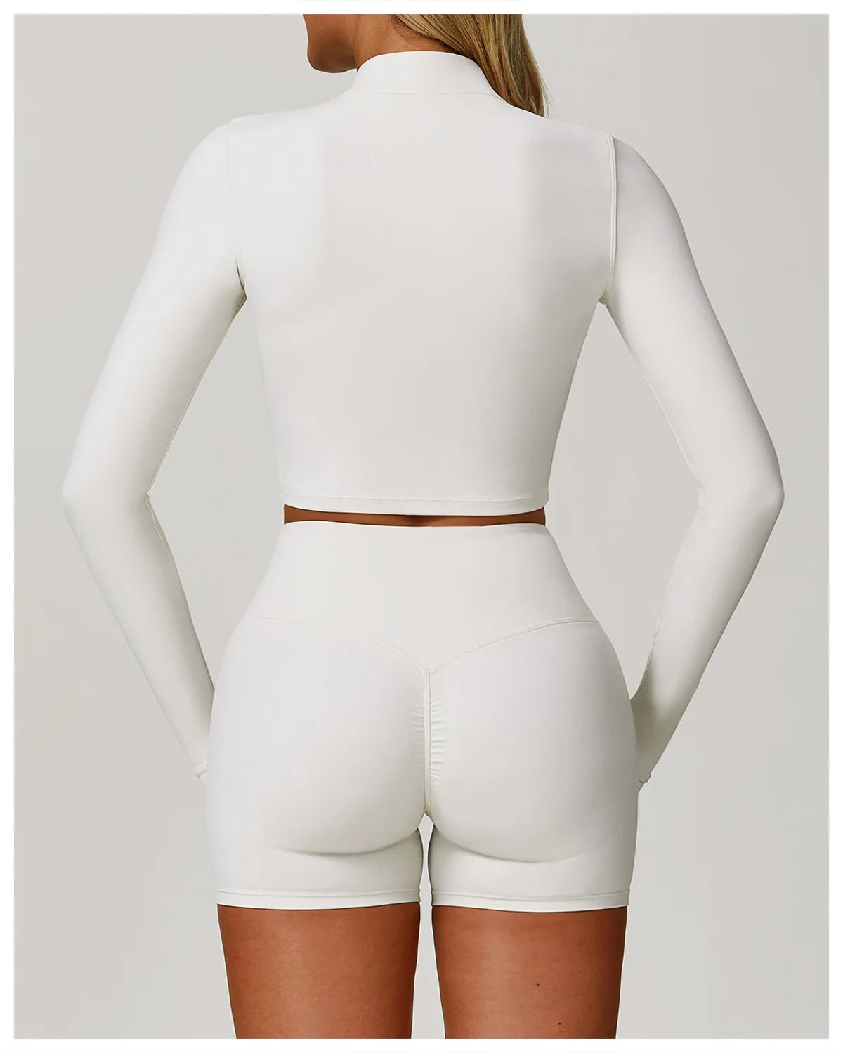 Women Outdoor Sports Long Sleeved Slim Yoga Clothes Quick Dry Zipper Cardigan Stand Up Collar Jacket Running Fitness Jacket Top