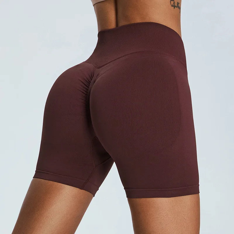Seamless Yoga Shorts Women High Waist Workout Shorts Fitness Yoga Lift Butt Fitness Women Shorts Gym Short Running Sportswear