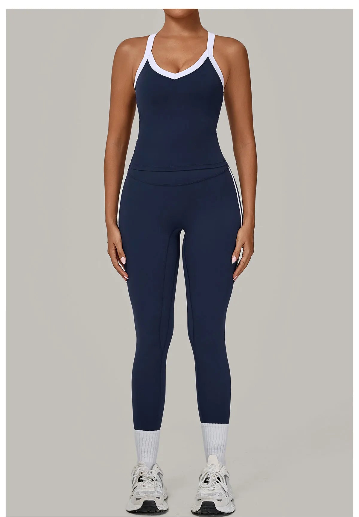 2 Pieces Yoga Set Women's Tracksuit Workout Clothes Sportswear Gym Clothing High Waist Leggings Fitness Bra Push Up Sports Suits