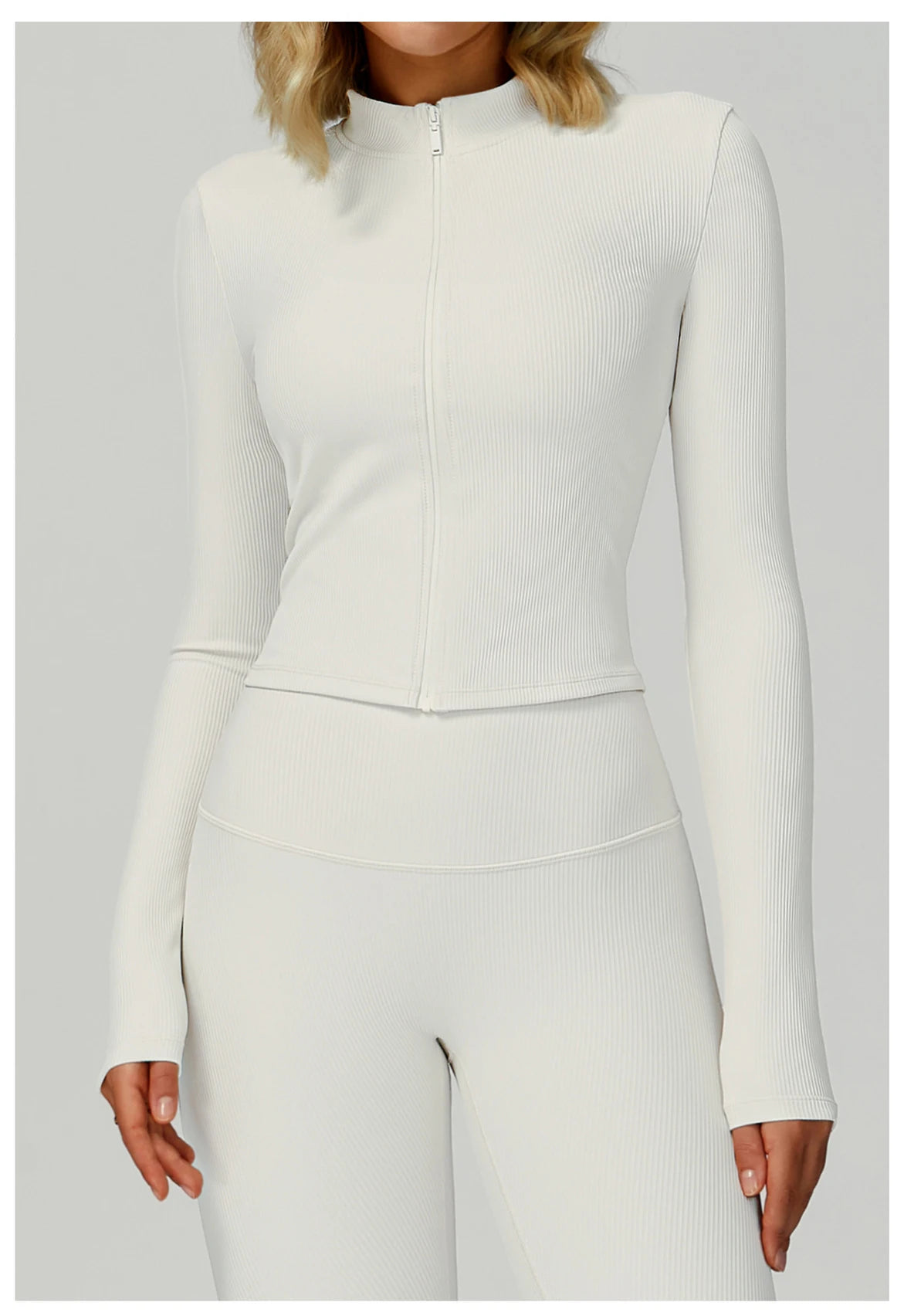 Yoga Jacket Women's Coat Standing Collar Yoga Long Sleeved Sports Jacket Running Training Fitness Top Gym Workout Running Tops