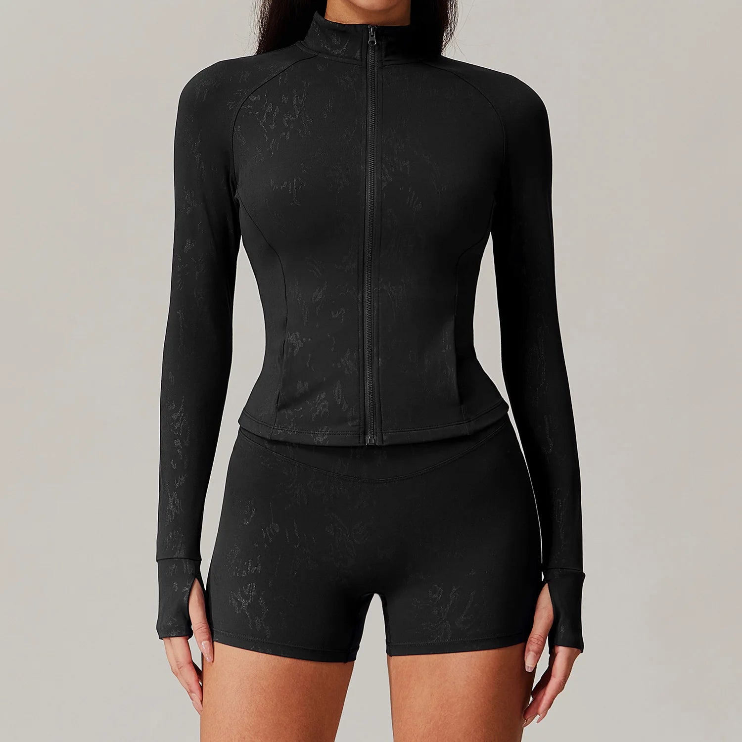 Zipper Jacket Women Yoga T-shirts Crop Tops Solid Sports Top Long Sleeve Running Shirts Sexy Quick Dry Fitness Gym Sport Wear