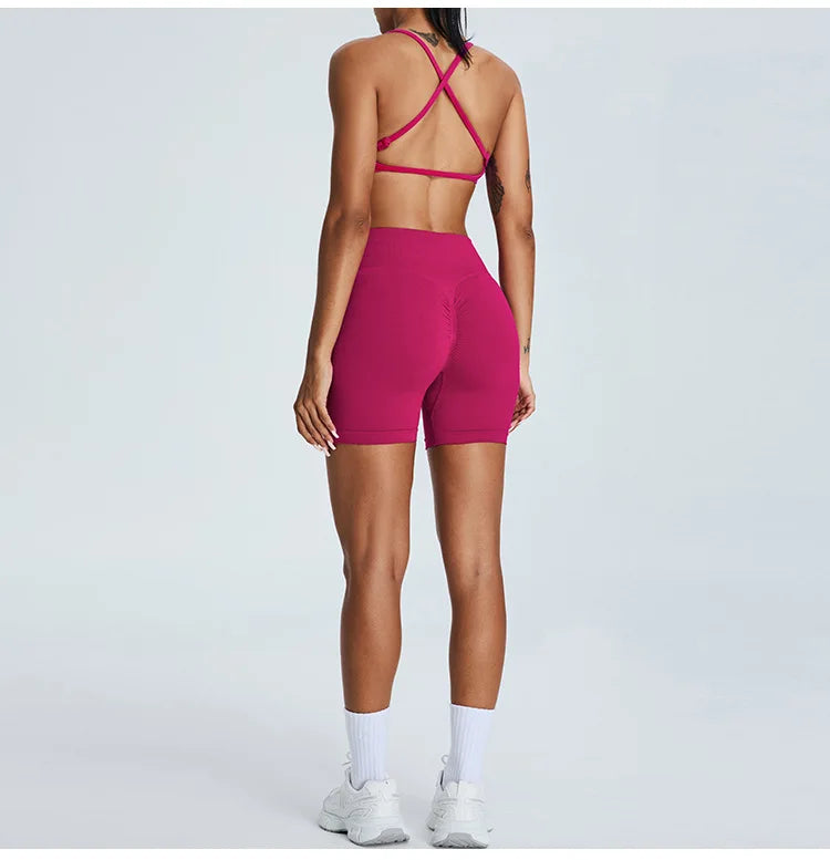 Seamless Yoga Shorts Women High Waist Workout Shorts Fitness Yoga Lift Butt Fitness Women Shorts Gym Short Running Sportswear