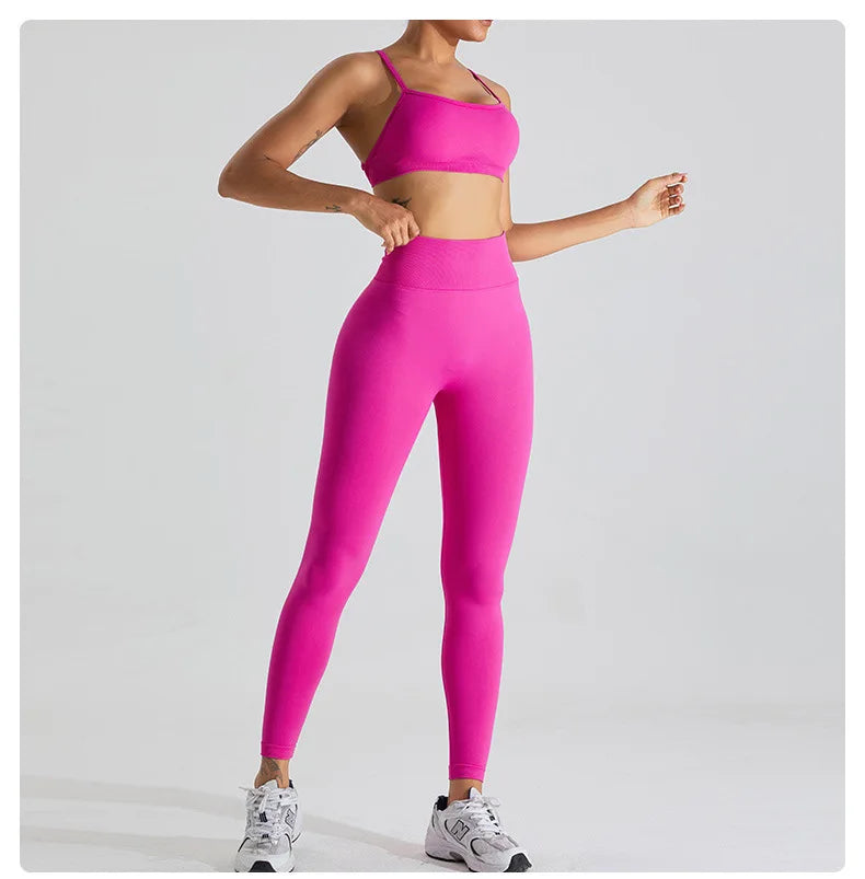 Seamless Fitness Women's Sport Leggings High Waist Elastic Solid Yoga Leggings Gym Jogging Quick Dry Push Up Slim Pants Female