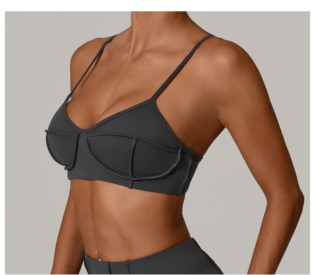 Sports Bra Anti-Sweat Fitness Top Women Yoga Bra Shockproof Crop Top Push Up High Strength Sport Bra Breathable Gym Workout Top