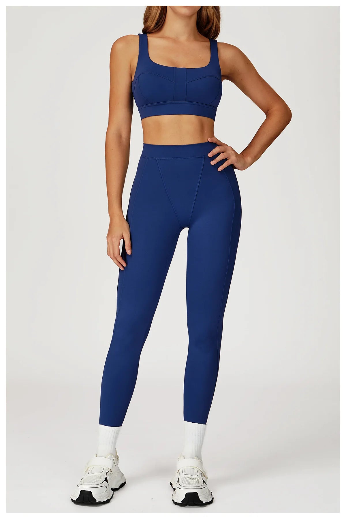 2PCS Yoga Set Gym Clothes Sportswear Yoga Suits For Women Outfits Fitness Set Tracksuits Sports Bra Gym Long Sleeved Leggings