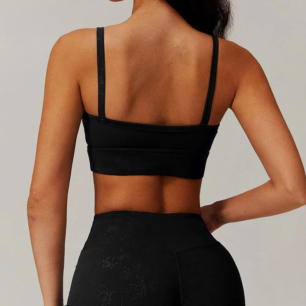 Women Tops Breathable Sports Bra Absorb Sweat Shockproof Padded Gym Running Fitness Printed Yoga Sports Bras Running Underwear
