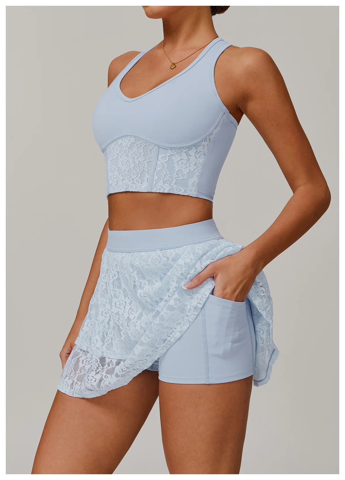 2 Pieces Women's Yoga Set Sexy Sport Bra High Waist Sports Short Skirt Gym Clothes Fitness Sleeveless Workout Suit Sporstwear