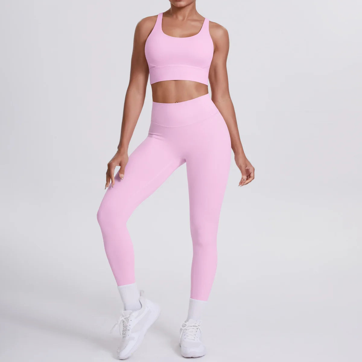 JJUREN Seamless Yoga Suit Women Tracksuit Sports Bra High Waist Leggings Yoga Outfit Gym Set Fitness Workout Clothes Sportswear