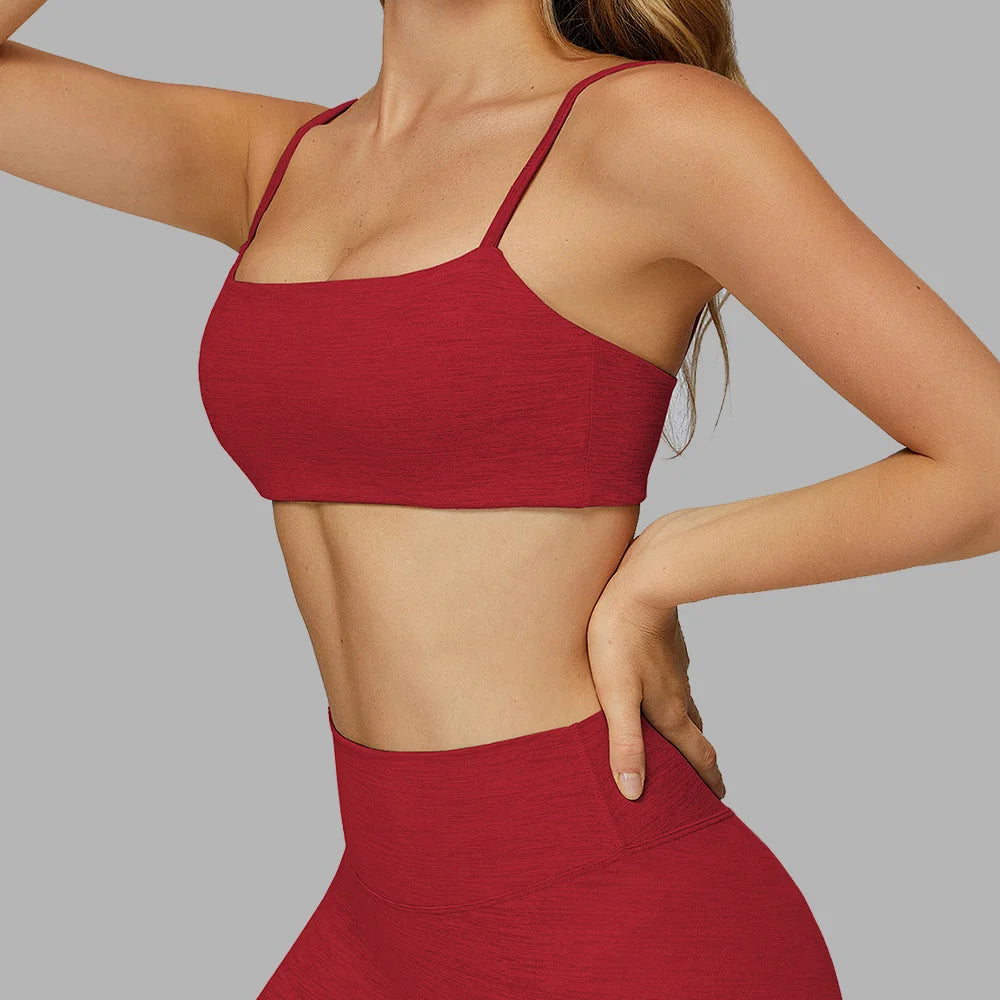 Sports Bra Women Yoga Clothes Gym Female Underwear Running Thin Strap Criss-Cross Fitness Top With Removable Padding
