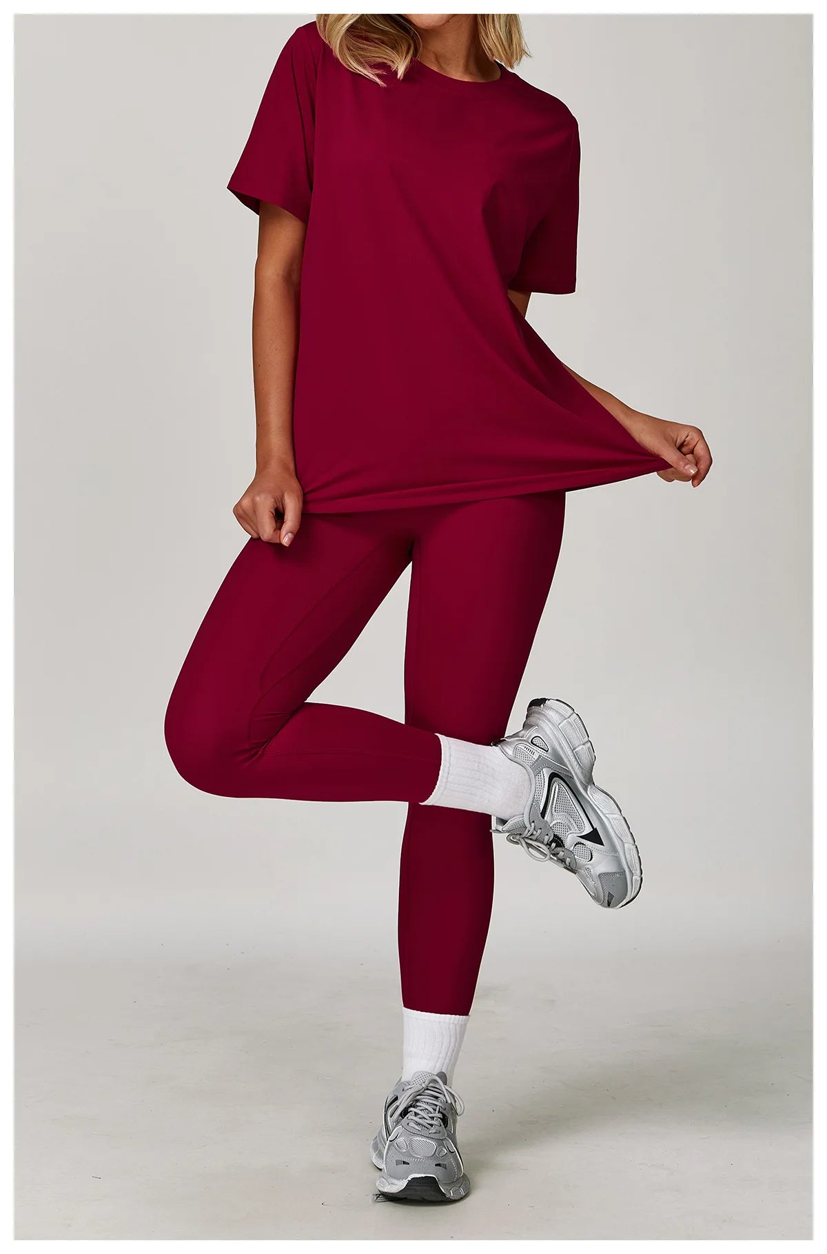 Loose Yoga Shirts Women Top Quick Dry Running Top Tights Push Up Workout Gym Clothes Female Short Sleeve Fitness Sports T-Shirts