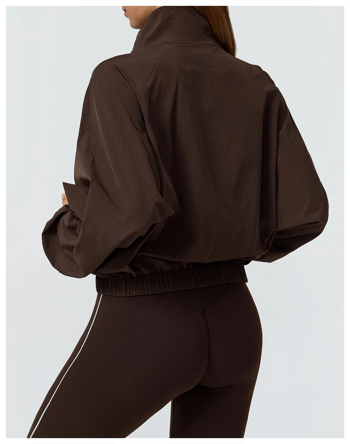 New Quick Drying Stand Up Collar Sports Jacket Women's Zipper Top Windproof Outdoor Running Fitness Long Sleeved Yoga Jacket