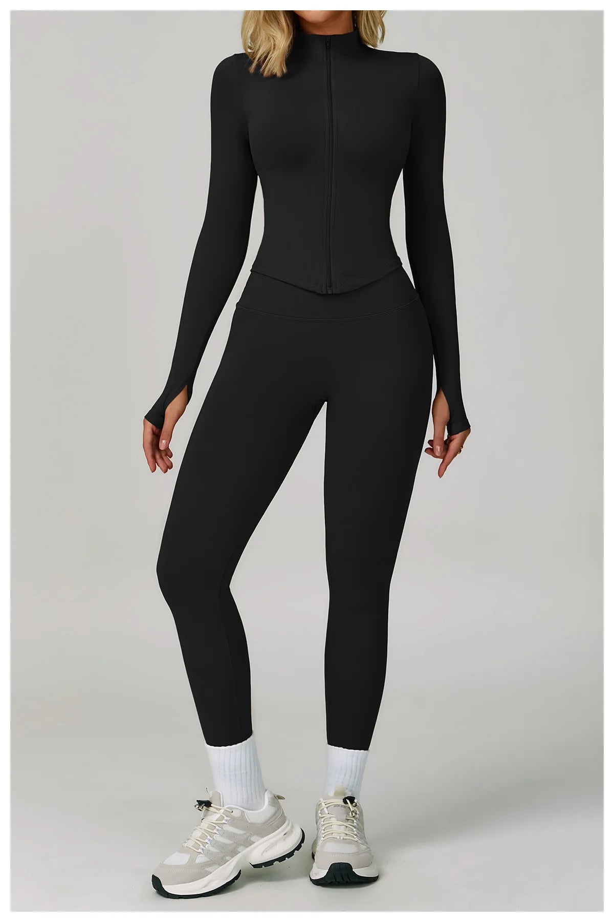 2/3PCS Yoga Suit Sports Set Women Tracksuit Gym Set Seamless Running Workout Set Push Up Long Sleeve Sports Jacket Yoga Clothing