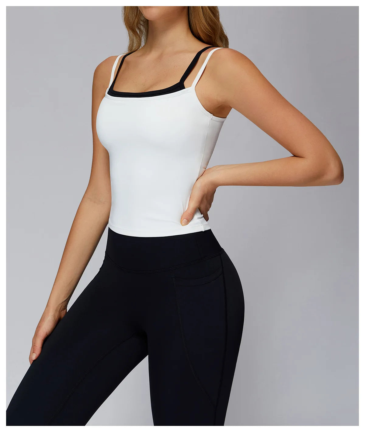 Sports Bra Women Underwear Shock-absorbing Gathering Double Breast Strap Yoga Vest Quick Drying Anti Sagging Shaping Fitness Bra
