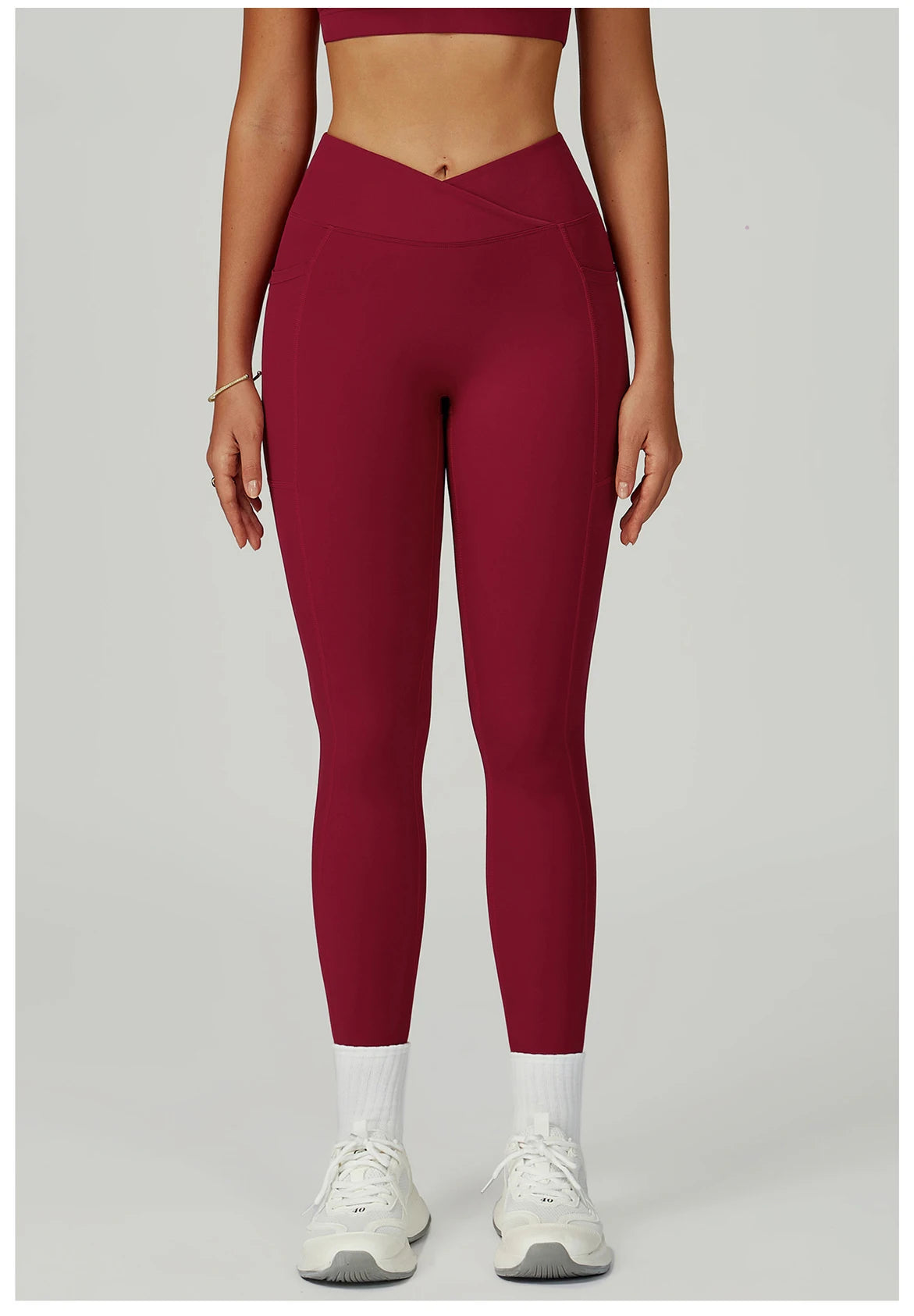 Yoga Pants Cross Waist Head Gym Leggings Women Sexy High Waist Booty Lifting Leggings Pants Women Sports Clothing Fitness Wear