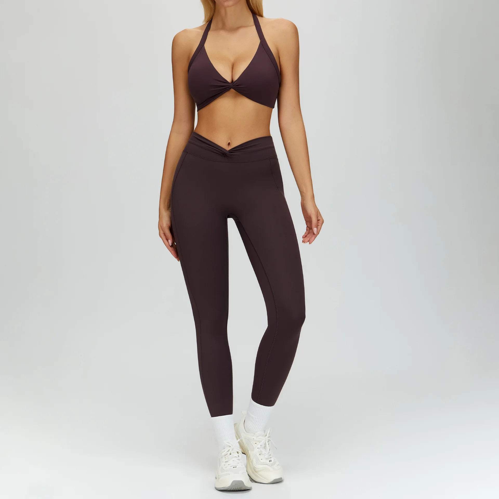 2PCS Yoga Clothes Women's Tracksuit Athletic Wear Fitness Suit Gym Outfits T-shirt Workout Sets Push Up Sports Bra Leggings Suit