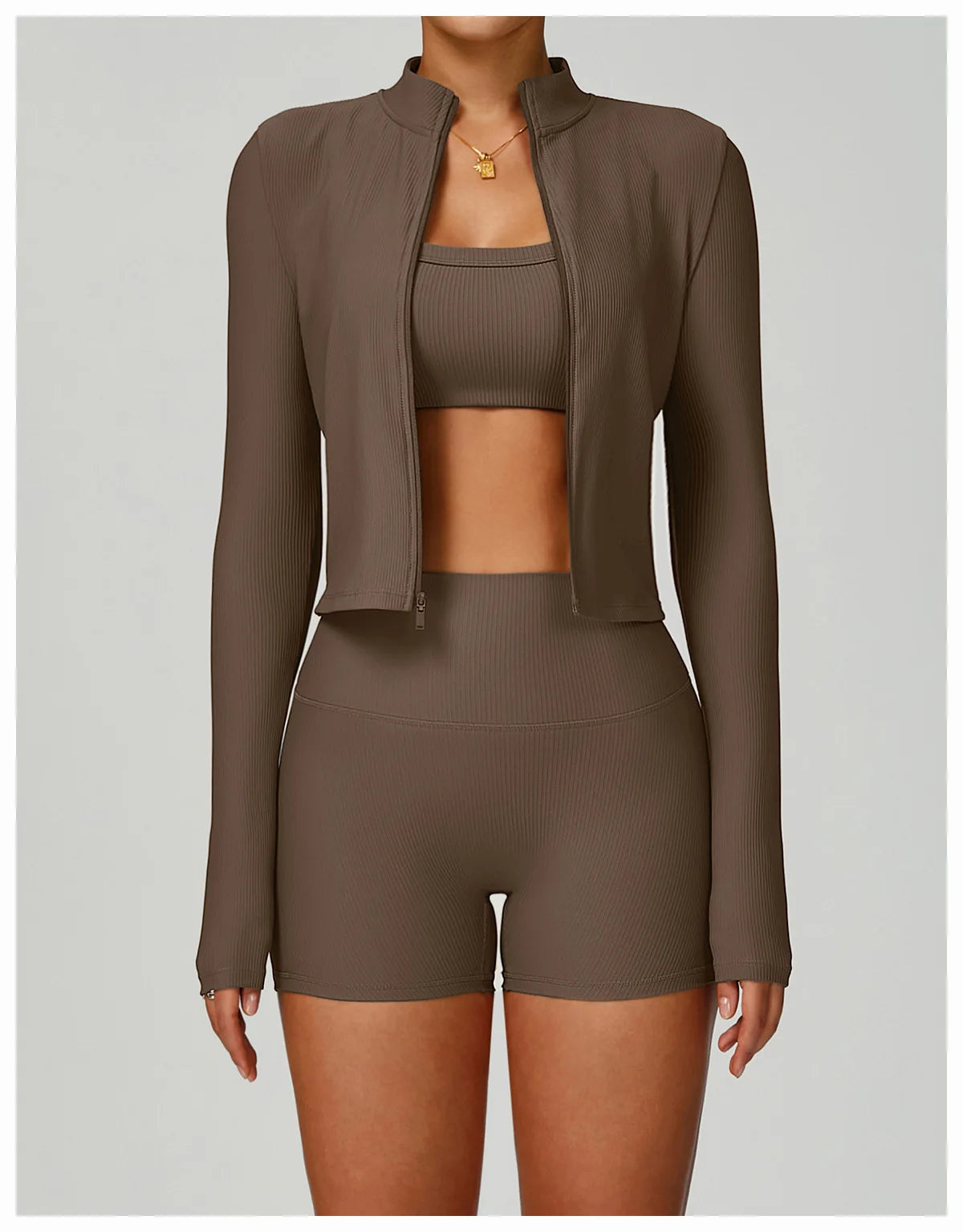Yoga Jacket Women's Coat Standing Collar Yoga Long Sleeved Sports Jacket Running Training Fitness Top Gym Workout Running Tops