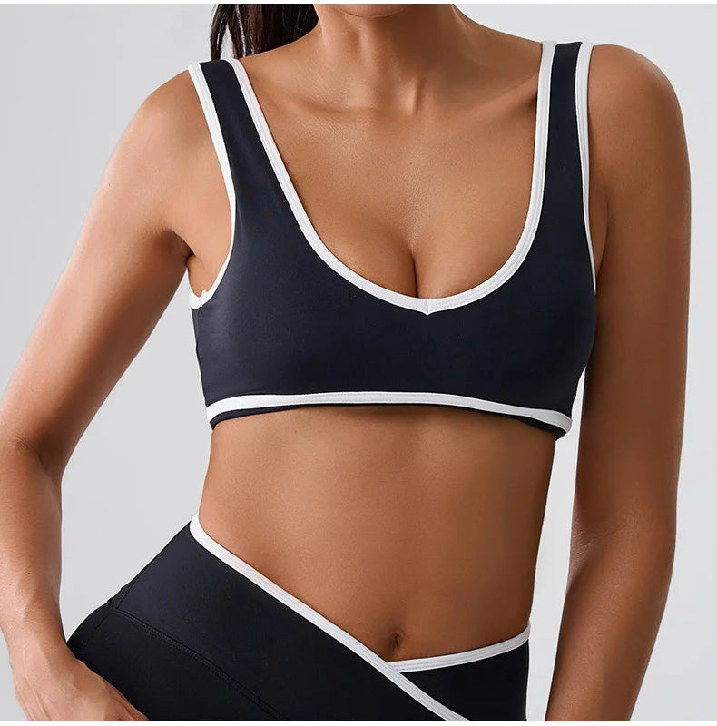 Patchwork Tank Top Women Underwear Gym Women Sports Bra Push Up Crop Tops Fitness Bras Breathable Running Athletic Sportswear