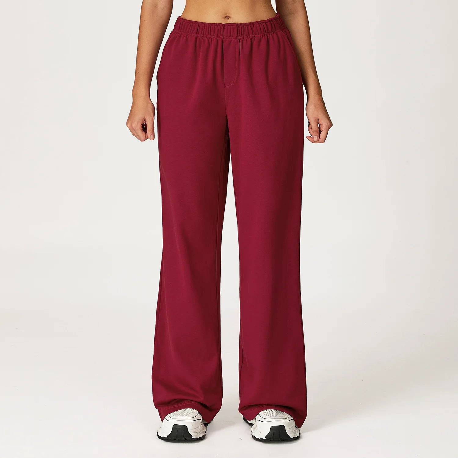 Winter High Waisted Long Sweatpants Women's Yoga Pants Wide Leg Straight Leg Loose Pants Outdoor Running Sports Sweatpants