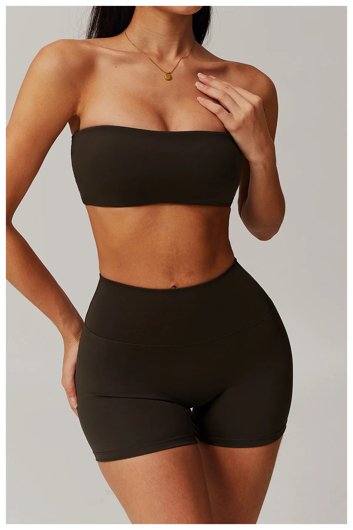 Sports Underwear Women Fitness Bra Intimate Strapless Bustier Bandeau Breathable Wrapped Chest Sports Bra Fitness Tops Yoga Bra