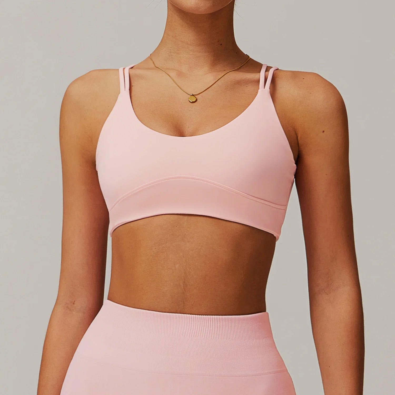 Women's Sports Bra Sexy Criss Cross Straps Back High Support Impact Yoga Underwear Running Fitness Gym Padded Bralette Tops