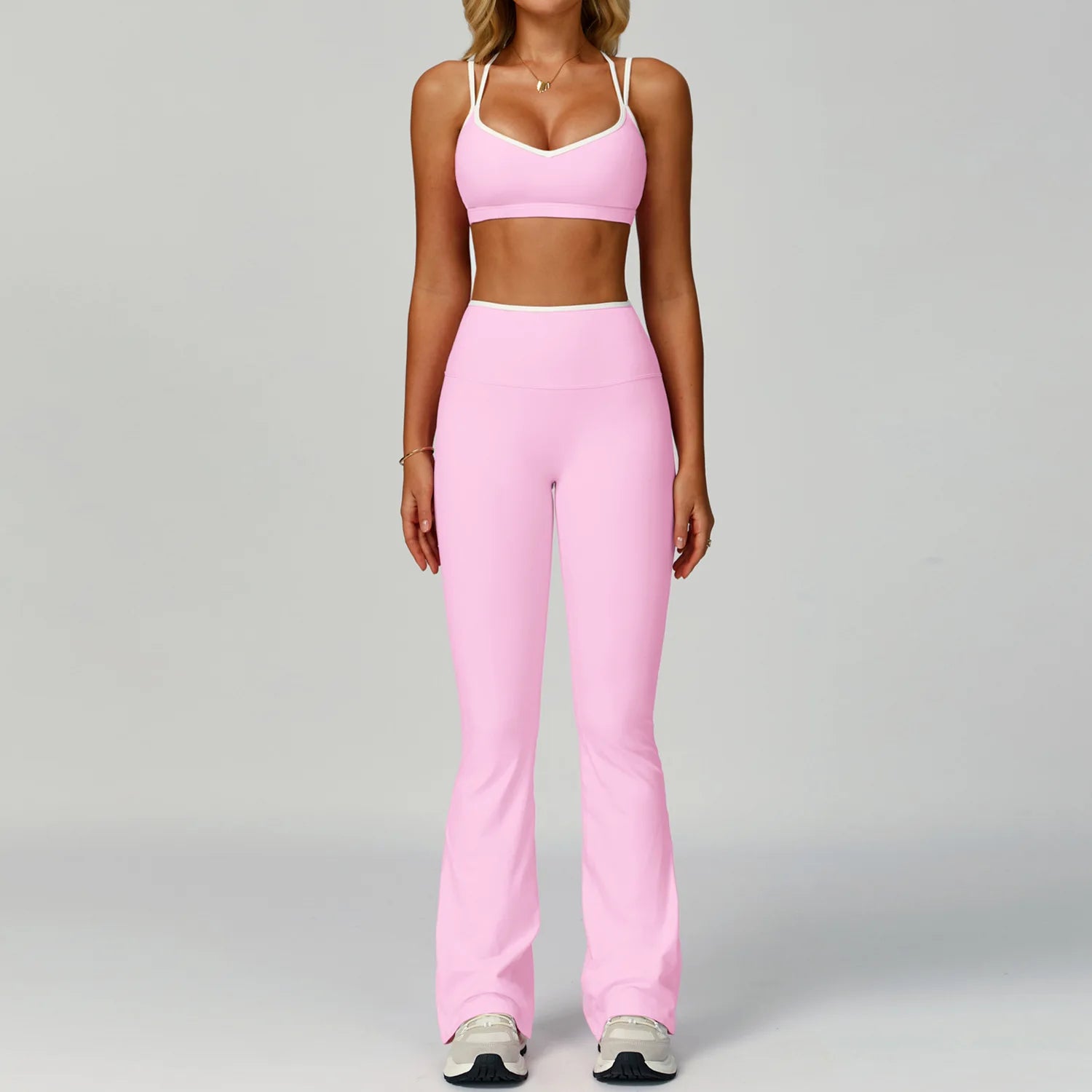 Gym Tracksuit Yoga Set 2 Pieces Workout Outfits Fitness Sportswear High Waist Leggings Sports Bra Athletic Wear Women Clothes