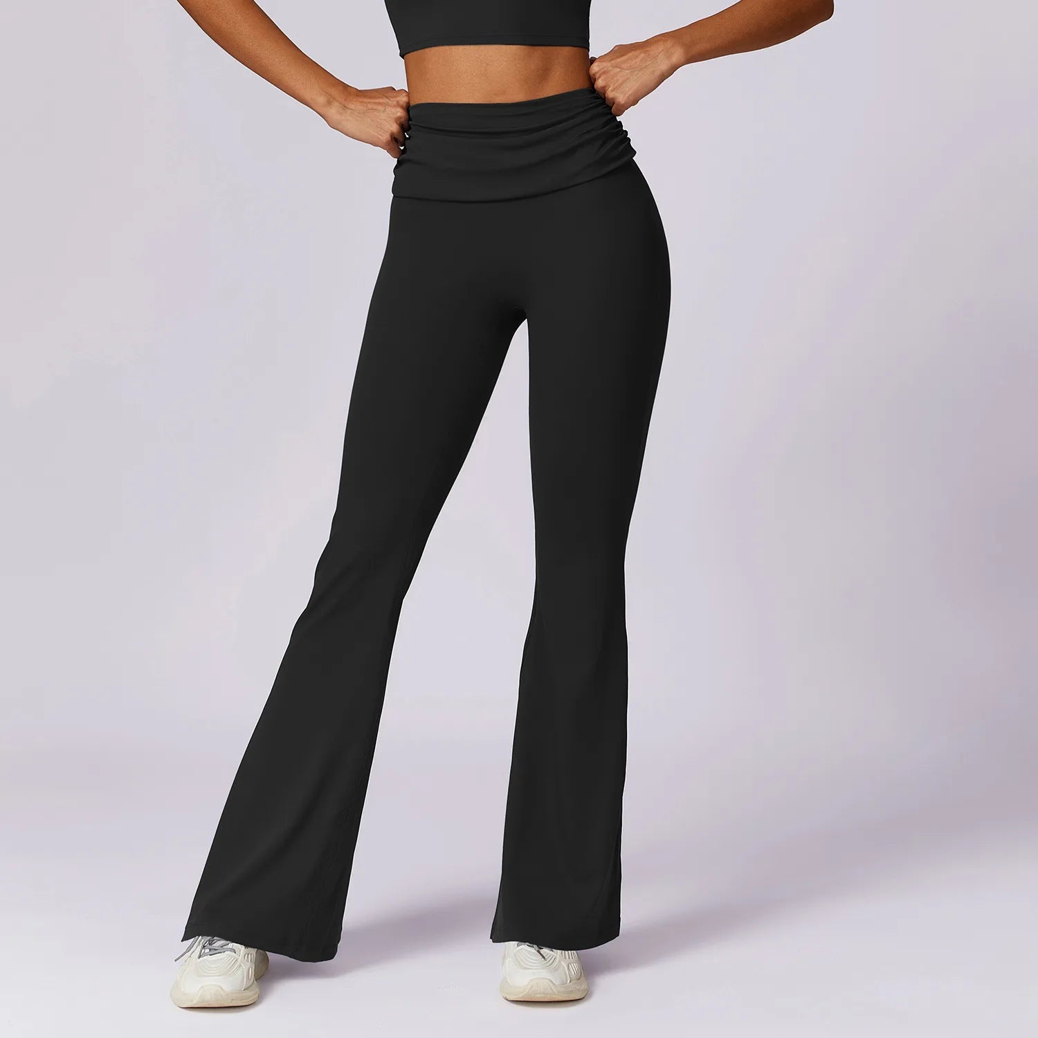 Workout Flare Leggings Yoga Pants Women High Waist Wide Leg Pant Women Gym Fitness Sports Black Flared Pant Latin Dance Trousers