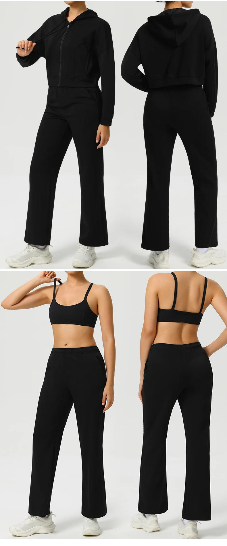 Winter Yoga Set 2PCS Sports Outfits Women Clothes Fitness Tracksuit Gym Workout Long Sleeved Female Bra Yoga Suit Sportswear