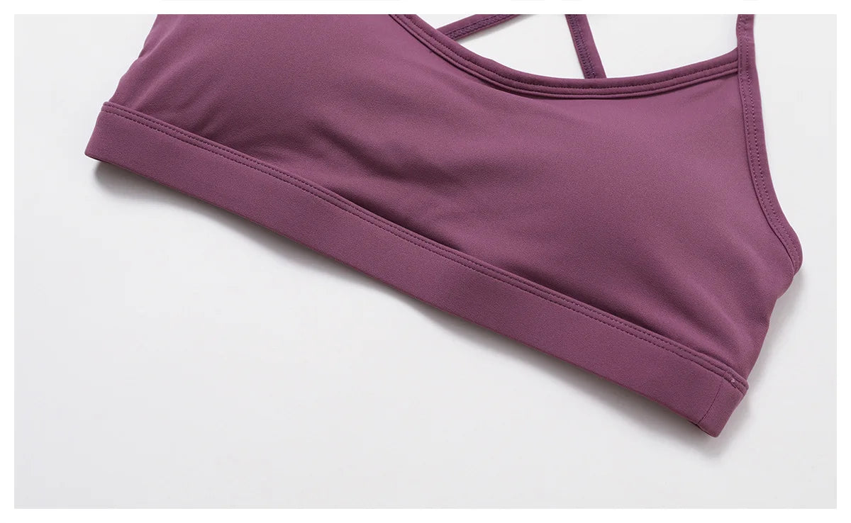 Women Workout Sports Underwear High Support Sports Top Push Up Yoga Bra Gym Crop Top Fitness Bra Running Brassiere Sportswear