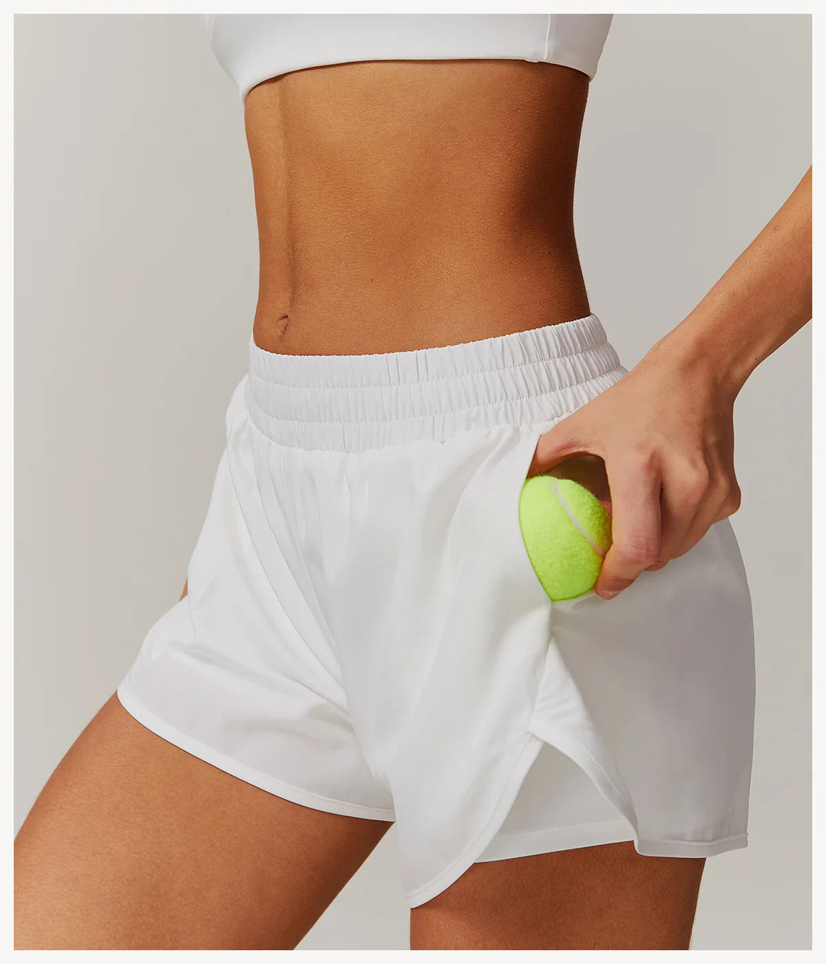 Yoga Shorts Women Fitness Shorts Running Cycling Shorts Breathable Sports High Waist Workout Gym Shorts Pocket Fake Two Pieces