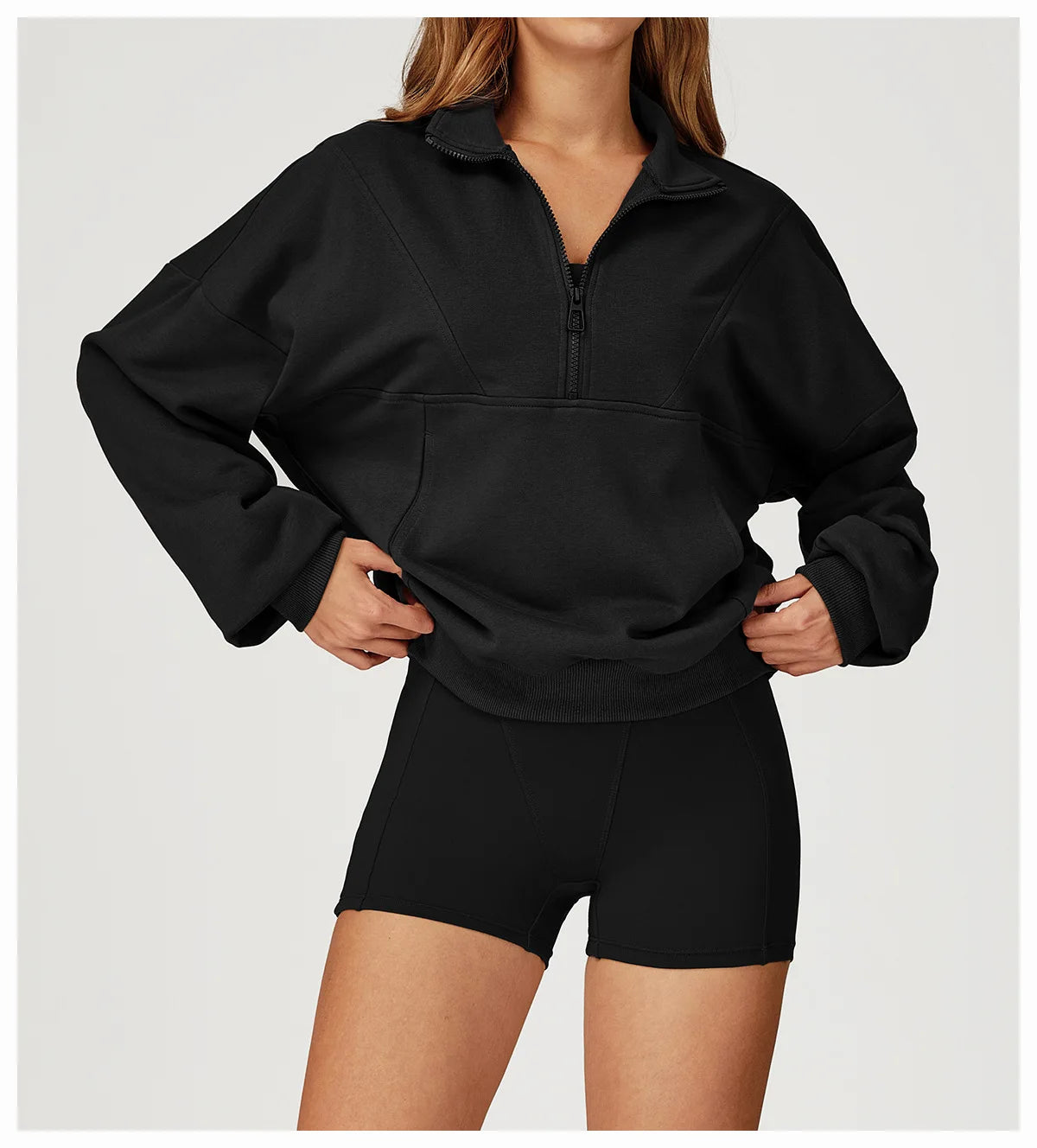 Winter Casual Hoodie Zipper Long Sleeved Women's Top Windproof and Warm Loose Hoodie Women's Outdoor Running Sportswear