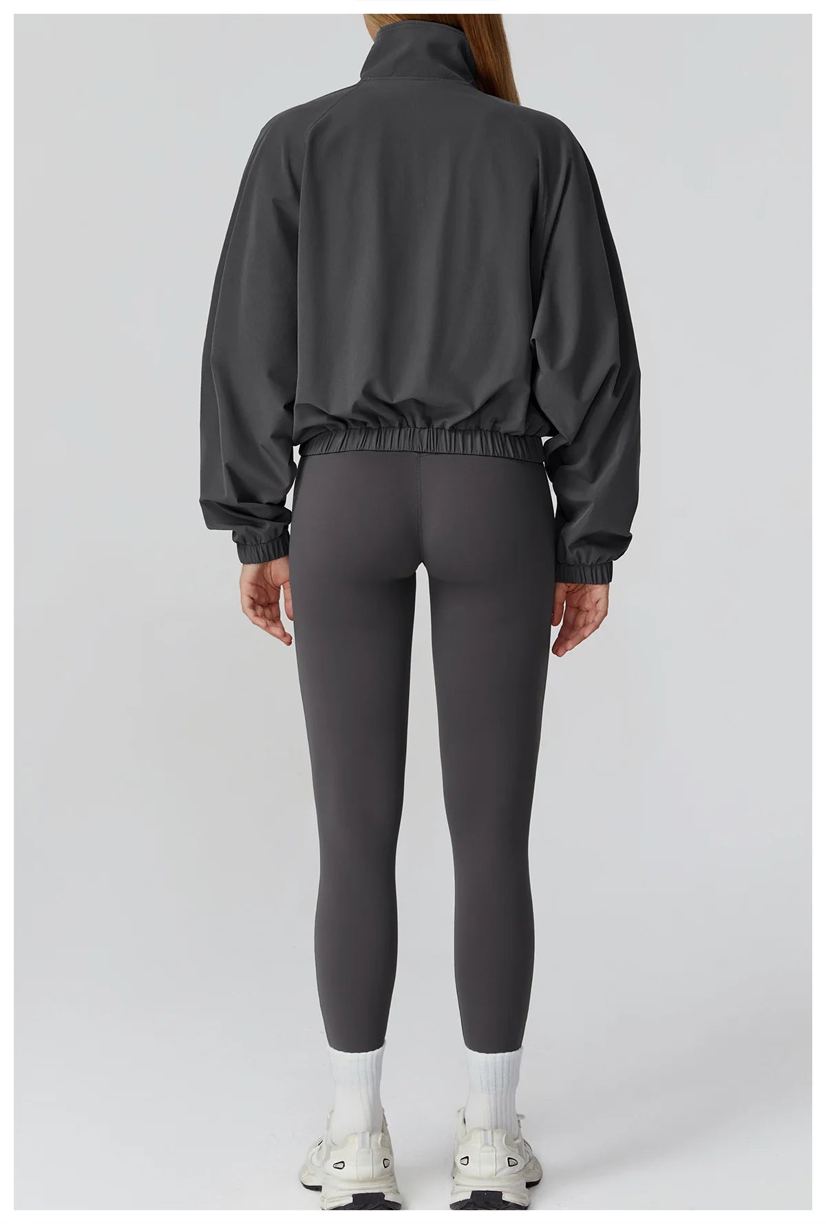New Quick Drying Stand Up Collar Sports Jacket Women's Zipper Top Windproof Outdoor Running Fitness Long Sleeved Yoga Jacket